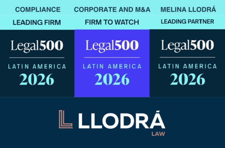 LLODRÁ Law y Melina Llodrá reconocida por Legal 500 en Compliance y Corporate & M&A en Argentina